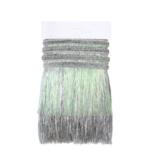 Load image into Gallery viewer, Silver Iridescent Tinsel Fringe Garland
