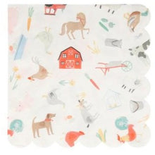Load image into Gallery viewer, On the Farm Large Napkin | Meri Meri party Decor and Supplies Canada
