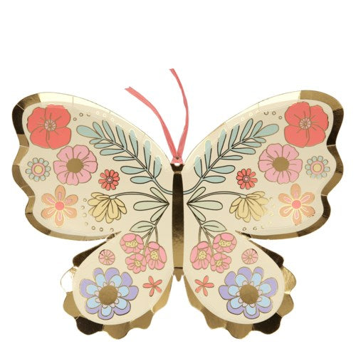 Floral Butterfly Plate| Meri Meri Partyware and Decorations Canada 