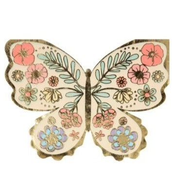 Floral Butterfly Napkin | Meri Meri Partyware and Decorations Canada 