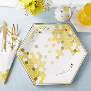 Sweet as Can Bee 9 in. Premium Paper Plates