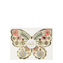 Load image into Gallery viewer, Meri Meri Floral Butterfly Napkin
