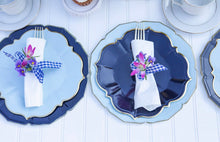 Load image into Gallery viewer, Sky Blue Scalloped Dinner Plates
