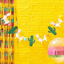 Load image into Gallery viewer, Llama, Glitter Cactus &amp; Pom Pom Garland
