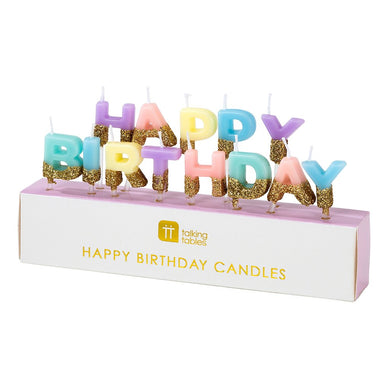 Pastel Happy Birthday Candle | Party Supplies Canada