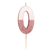 Load image into Gallery viewer, Rose Gold Glitter Dipped Candles
