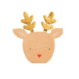 Dear Rudolph Reindeer Shaped Guest Napkin