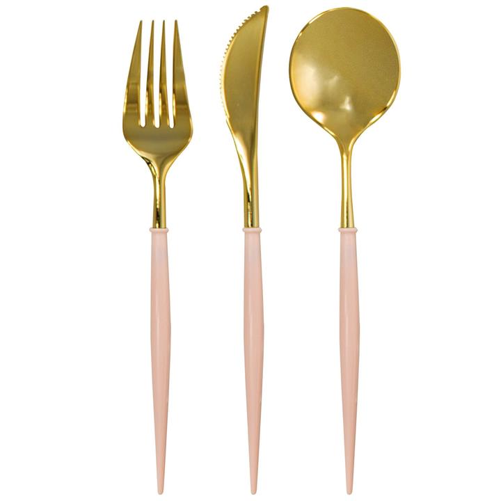 Blush and Gold Bella Cutlery (reusable set)