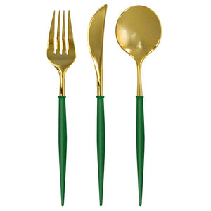 Emerald and Gold Bella Cutlery (reusable set)