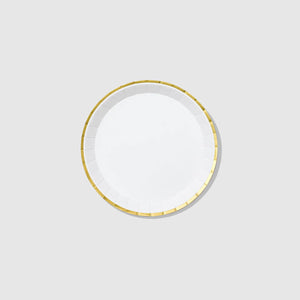 White and Gold Classic Small Plates 7"