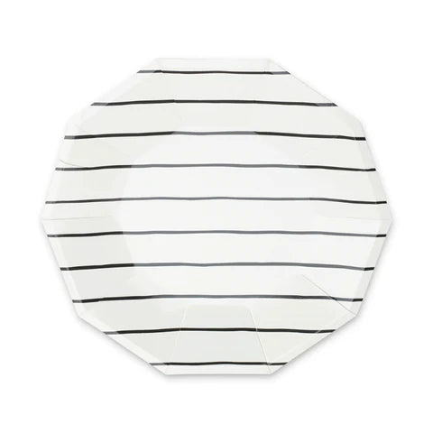 Black Ink Frenchie Striped Small Plates