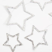 Load image into Gallery viewer, Silver Star Mini Glitter Garland
