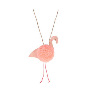 Meri Meri Flamingo Pompom Necklace