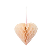 Load image into Gallery viewer, Meri Meri Heart Honeycomb Decorations (set of 6)
