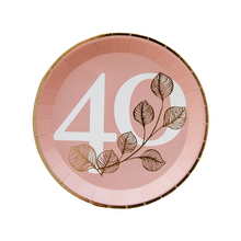 Load image into Gallery viewer, Milestone Blush 40th Dessert Plate

