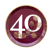 Load image into Gallery viewer, Milestone Mauve 40th Dinner Plate
