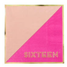 Load image into Gallery viewer, Milestone &quot;Sweet Sixteen&quot; Large Napkin
