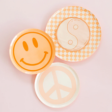 Load image into Gallery viewer, Peace &amp; Love Smile Dessert Plates
