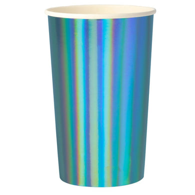 High Ball Blue holographic Cups- Meri Meri