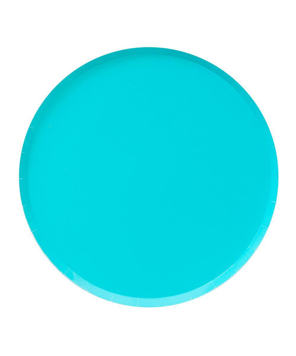 Sky Blue Large Round Plate