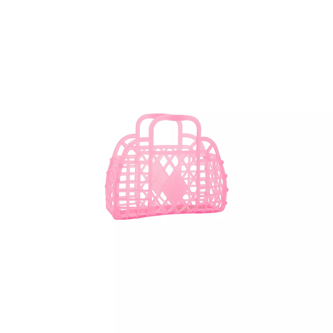 Sun Jellies Retro Basket Mini Neon Pink