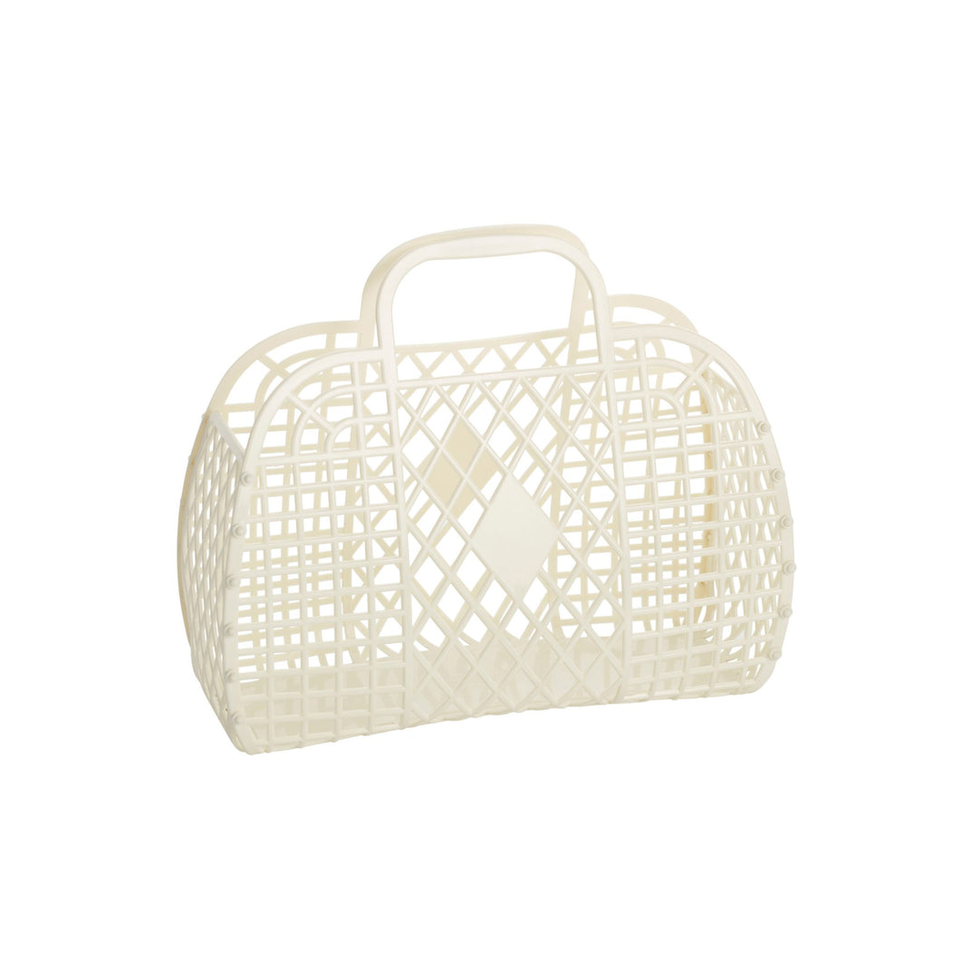 Sun Jellies Retro Basket Jelly Bag - Small  Cream