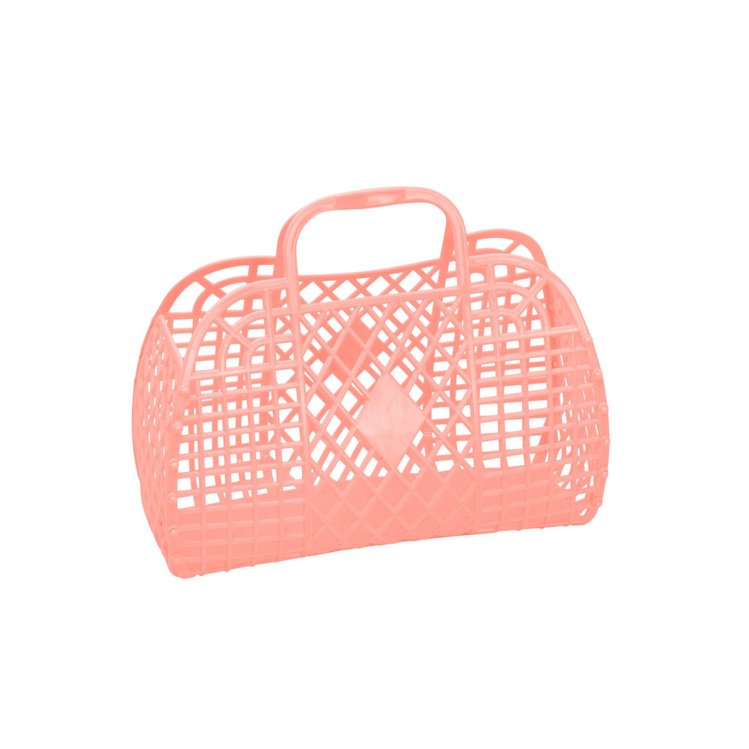 Sun Jellies Retro Basket Jelly Bag - Small  Peach