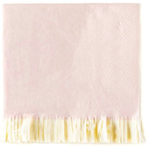 Baby Pink Fringed Napkin