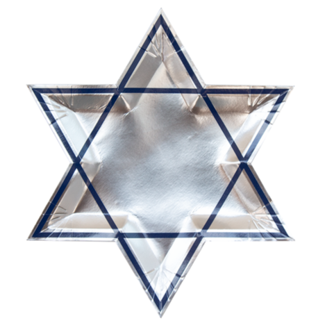 Silver Star of David Plate