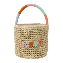 Load image into Gallery viewer, Happy Woven Straw Bag

