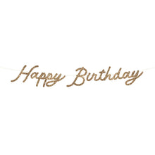Load image into Gallery viewer, Meri Meri Gold Happy Birthday Garland Set
