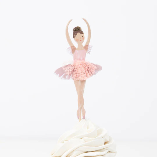 Meri Meri Cupcake Kit Ballerina, 24 Pezzi, Con Decorazioni In Tulle Rosa E Lamina Oro, Pirottini E Stecchini - 2