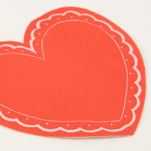 Load image into Gallery viewer, Meri Meri Lacy Heart Large Napkins
