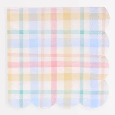 Meri Meri  Plaid Pattern Large Napkins