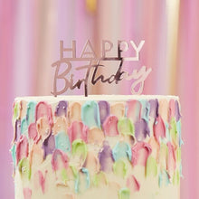 Load image into Gallery viewer, Pink Acrylic Happy Birthday Cake Topper
