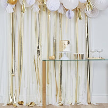 Load image into Gallery viewer, Gold Metallic Streamer Party Backdrop
