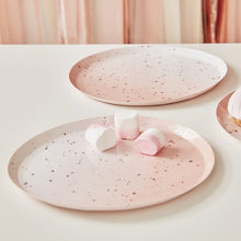 Load image into Gallery viewer, Pink Watercolour Speckle Rose Gold Plates
