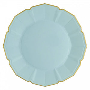 Sky Blue Scalloped Dinner Plates