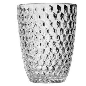 Clear Diamond Cut 12oz Reusable Acrylic  Cup