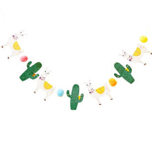 Load image into Gallery viewer, Llama, Glitter Cactus &amp; Pom Pom Garland
