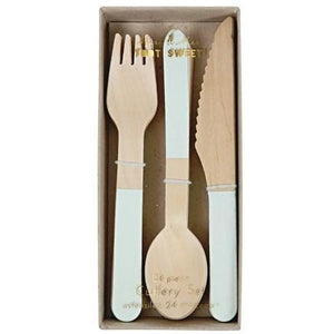 Wooden Mint Cutlery Set